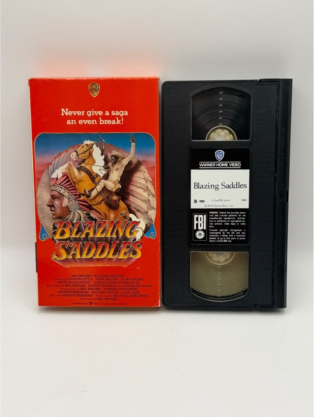 Blazing Saddles VHS Tape - Warner Home Video Comedy Classic